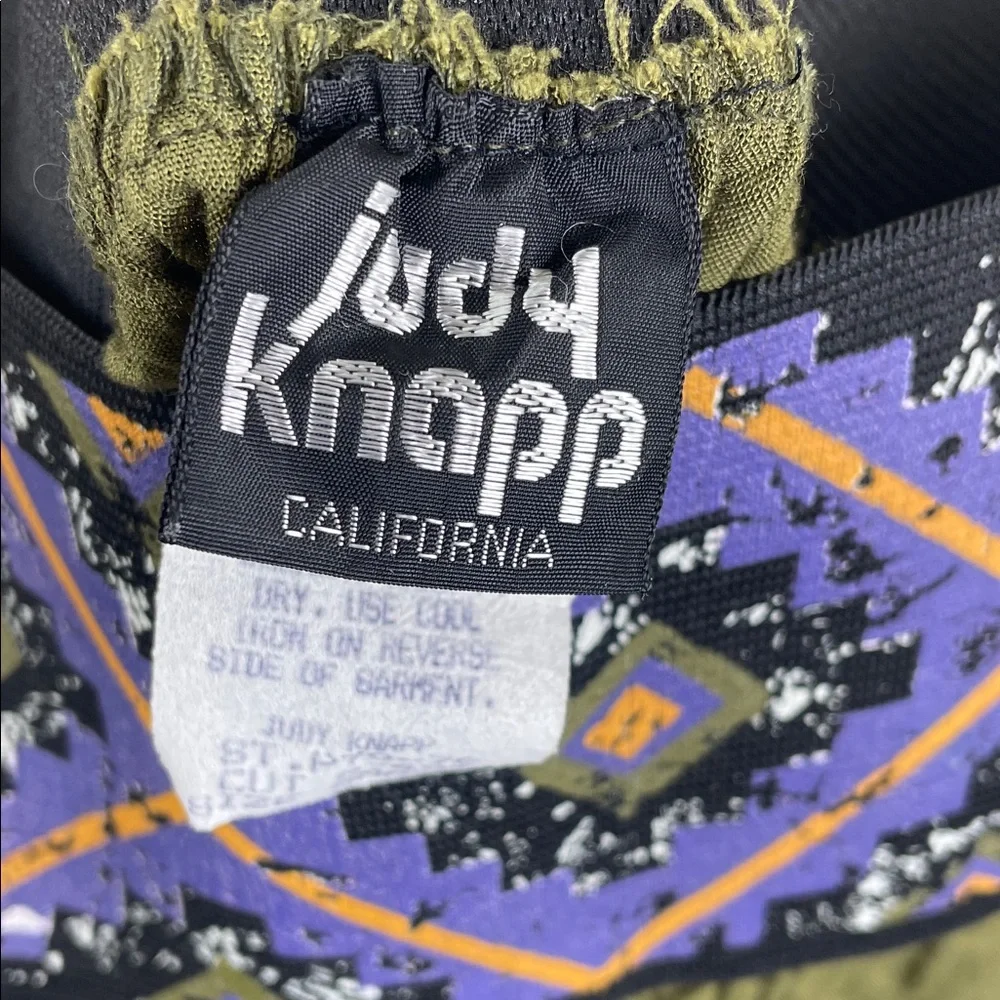 Judy Knapp California Vintage Rayon Harem Pant Wide Elastic Waist